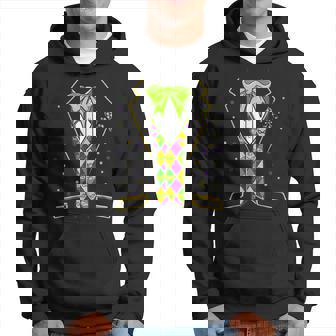 Tuxedo Costume Mardi Gras Carnival Parade Masquerade Party V2 Hoodie - Seseable