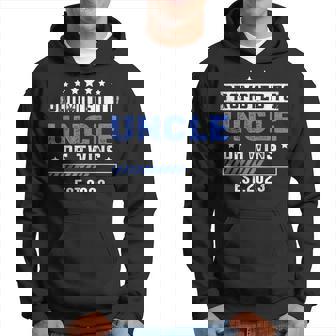 Twin Baby Shower Dad Promoted To Uncle Of Twins Est 2023 Hoodie | Mazezy