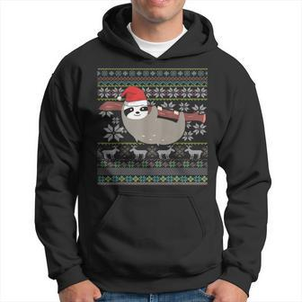 Ugly Christmas Sloth V2 Men Hoodie Graphic Print Hooded Sweatshirt - Seseable