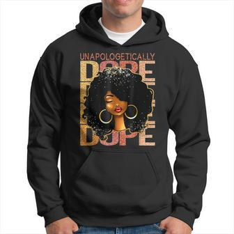 Unapologetically Dope Black Afro Black History Month V8 Hoodie - Seseable