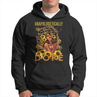 Unapologetically Dope Sunflowers Black Woman Black History V2 Hoodie - Seseable