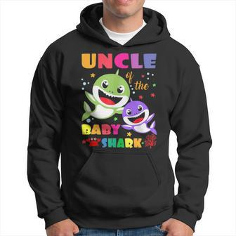 Uncle Of The Baby Shark Birthday Uncle Shark Hoodie - Seseable