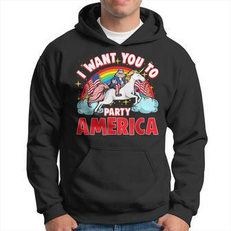 Uncle Sam Unicorn 4Th Of July American Flag Patriotic Usa Hoodie | Mazezy