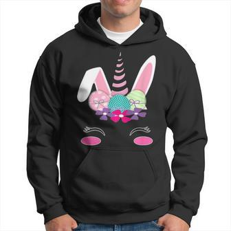 Unicorn Face Rabbit Egg Bunny Lover Gift Happy Easter Day V2 Hoodie - Seseable