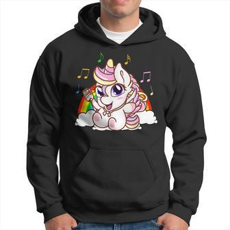 Unicorn Music Rainbow Kawaii Pastel Anime For Unicorn Lover Men Hoodie - Thegiftio UK
