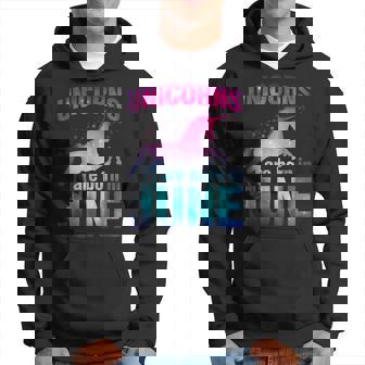 Unicorns Are Born In June Birthday T Galaxy Girl Gift Hoodie | Mazezy