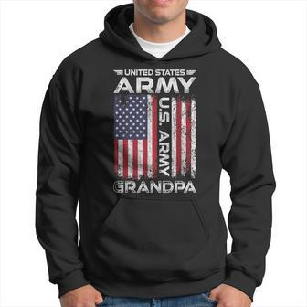 United States Army Grandpa American Flag For Veteran Gift Hoodie | Mazezy