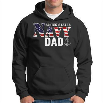 United States Vintage Navy With American Flag For Dad Gift Hoodie - Seseable
