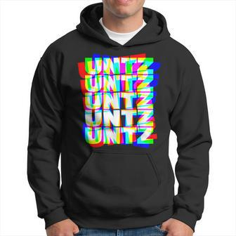 Untz Untz Hardstyle Techno Rave Edm Music Dj Festival Raver Men Hoodie Graphic Print Hooded Sweatshirt - Thegiftio UK