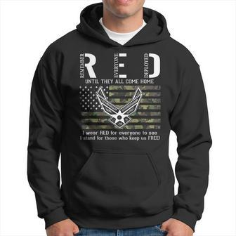 Us Air Force Support Red Friday Remember Everyone Deployed Hoodie - Seseable