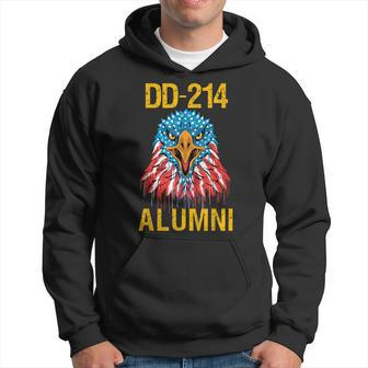 Us Armed Forces Dd-214 Alumni Eagle Retired Veteran Hero Men Hoodie Graphic Print Hooded Sweatshirt - Seseable