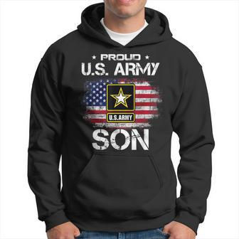 Us Army Proud Son - Proud Son Of A Us Army Veteran Flag Men Hoodie - Seseable