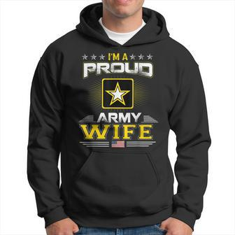 Us Army Proud Us Army Wife Military Veteran Pride Hoodie | Mazezy