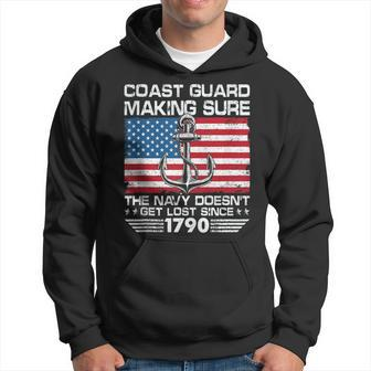 Us Coast Guard Making Sure The Navy Doesnt Get Lost Uscg Hoodie - Seseable