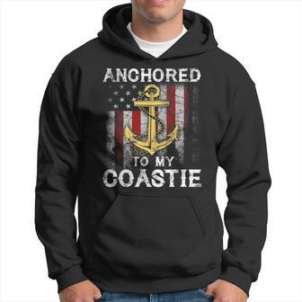 Us Coast Guard Veteran Coastie Wife Uscg Veteran Flag Men Hoodie Graphic Print Hooded Sweatshirt - Seseable