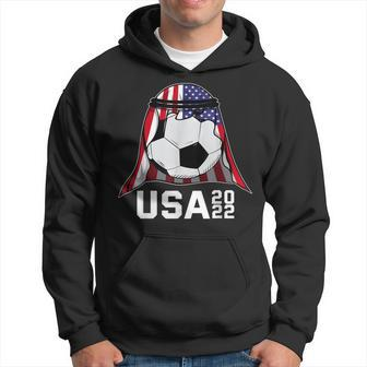 Usa Soccer Team 2022 World Football Usa Soccer Team Fans V2 Men Hoodie Graphic Print Hooded Sweatshirt - Thegiftio UK