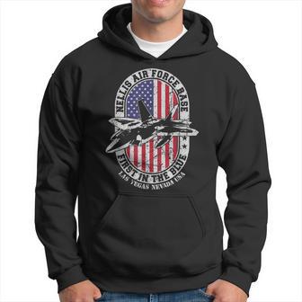 Usaf Nellis Air Force Base Las Vegas Nevada Usa Us Flag F-22 Men Hoodie - Thegiftio UK