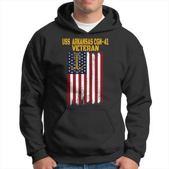 Uss Arkansas Cgn-41 Cruiser Veterans Day Fathers Day Hoodie - Seseable