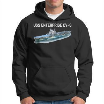 Uss Enterprise Cv-6 Aircraft Carrier World War Ii Hoodie - Seseable