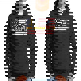 Uss Indiana Bb-58 Ww2 Battleship Warship Veteran Fathers Hoodie - Seseable