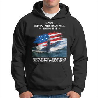 Uss John Marshall Ssn-611 American Flag Submarine Veteran Hoodie | Seseable UK