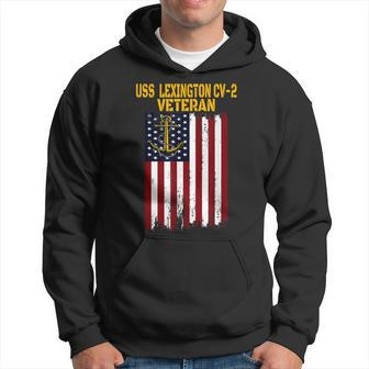 Uss Lexington Cv-2 Aircraft Carrier Veterans Day Dad Hoodie - Seseable