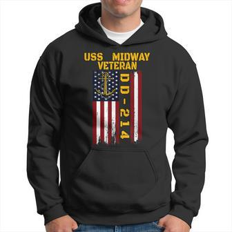 Uss Midway Aircraft Carrier Veterans Day Grandpa Dad Fathers Hoodie - Seseable