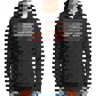 Uss Tennessee Bb-43 Ww2 Battleship Usa American Flag Hoodie - Seseable