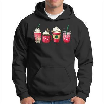 Valentine Coffee Lover Heart Funny Valentines Day Costume Hoodie - Seseable
