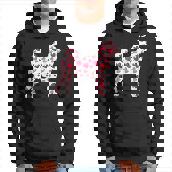 Valentines Day Akita Hearts Puppy Dog Lover Men Hoodie - Thegiftio