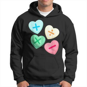 Valentines Day Hearts With Math Symbols Hoodie - Seseable
