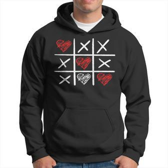 Valentines Day Tic-Tac-Toe Xo-Xo Funny Valentine Gifts Hoodie - Seseable