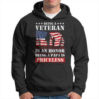 Veteran Papa Military Dad Army Fathers Day Gift Gift For Mens Hoodie | Mazezy