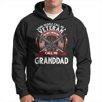 Veteran The Important Call Me Granddad Veterans Day Men Hoodie Graphic Print Hooded Sweatshirt - Seseable