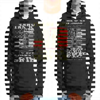 Veterans Day Thank You For Your Service Veteran Us Flag Men Hoodie - Thegiftio