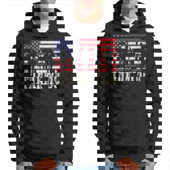 Veterans Memorial Day & 4Th Of July T Shirt Thank You Flag Hoodie | Mazezy