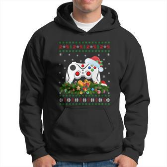 Video Game Lover Xmas Santa Hat Ugly Video Game Christmas Gift Hoodie - Monsterry
