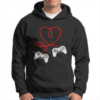 Video Gamer Valentines Day Tshirt With Controllers Heart Hoodie - Monsterry UK