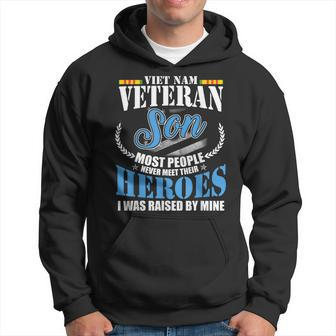 Vietnam Veteran Son American Flag Military Us Patriot Hoodie - Seseable