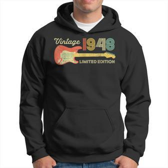 Vintage 1948 Birthday Gifts Guitar Lovers 75Th Birthday Hoodie | Mazezy