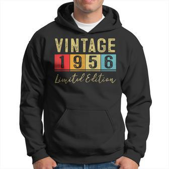 Vintage 1956 Limited Edition Made In 1956 67Th Birthday Gift Men Hoodie Graphic Print Hooded Sweatshirt - Thegiftio UK