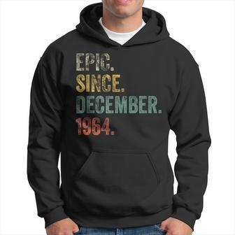 Vintage 1964 58Th Birthday Epic Since December 1964 Men Hoodie Graphic Print Hooded Sweatshirt - Seseable