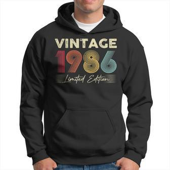 Vintage 1986 Wedding Anniversary Born In 1986 Birthday Party V2 Hoodie - Seseable