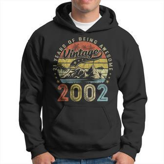 Vintage 2002 21 Years Old Of Being Awesome - Birthday Hoodie | Mazezy