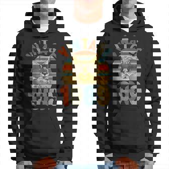 Vintage 30Th Birthday Cat Cat Vintage 1989 Classic Hoodie | Mazezy