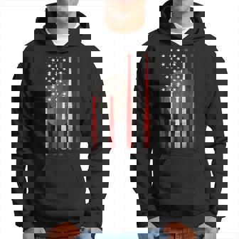 Vintage American Flag Baseball Patriotic Baseball Lovers Hoodie | Mazezy