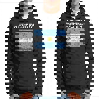 Vintage Argentina Argentinian Flag Pride Gift V2 Men Hoodie Graphic Print Hooded Sweatshirt | Seseable UK
