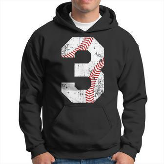 Vintage Baseball 3 Jersey Number Hoodie - Seseable