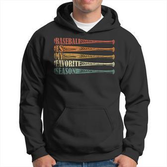 Vintage Baseball Players - Baseball Is My Favorite Season Hoodie - Seseable