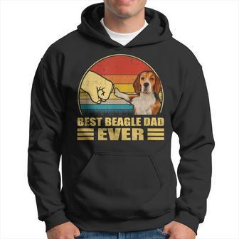 Vintage Best Beagle Dad Ever Bump Fit Funny Dog Lover Gift Gift For Mens Hoodie - Seseable